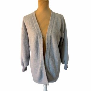 Misscosy Gray Open Front Knit Cardigan Cozy‎ Layering Sweater US 4